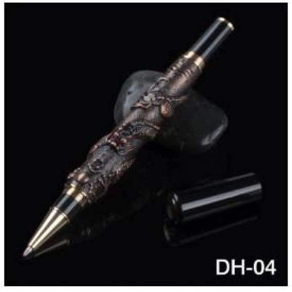 Planet Gates D Luxury  41 silver dragon roller ball pen stationery school office supplies writing gift collection pens with pencil case