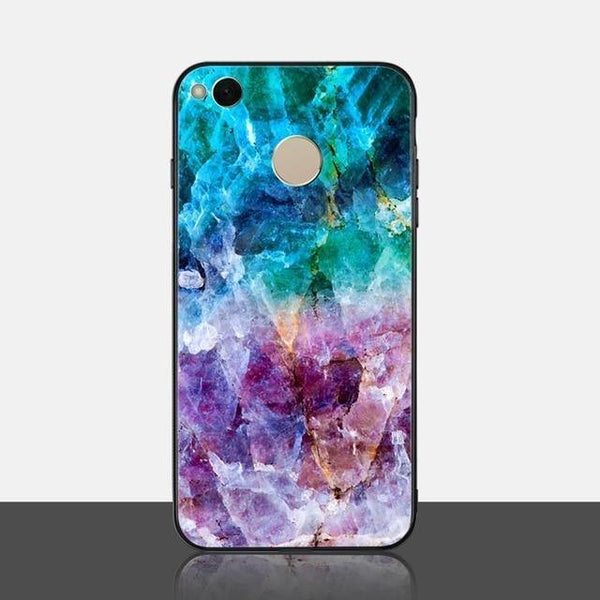 Planet Gates D Pattern / Redmi 4X TOMKAS Agate Marble Case for Xiaomi Redmi 4X Note 5 Soft Edge PC+Glass Back Cover Phone Case for Xiaomi Redmi Note 5 Global Pro