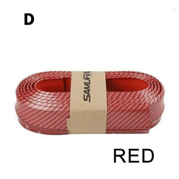 Planet Gates D Red 2.5M Front Car Bumper Protector Rubber Car Protector Front Bumper Guards Lip Mouldings Splitter Chin Body Auto Bumper Exterior