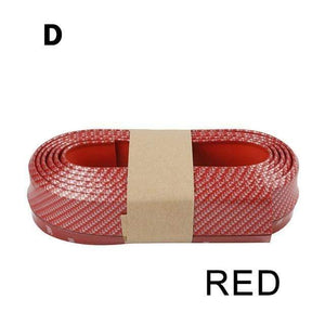 Planet Gates D Red Car Universal Front Bumper Lip  Carbon Fiber Rubber Splitter Chin Spoiler side Skirt Rubber Anti Scratch Protector Body Kit Trim