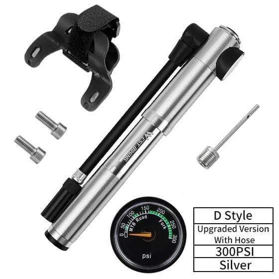 Planet Gates Portable Mini Pump for Bicycle Pump Bike Hand Inflator Schrader Presta Valve Adapter Cycling Tire Needle Air Hose