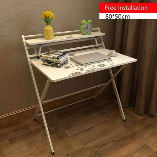 Planet Gates D Simple Style Foldable Desk Free Installation Study Table Household Writing Desk Multifunction Office Computer Table Steady Safe