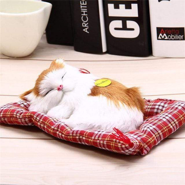 Planet Gates D Stuffed Toys Lovely Simulation Animal Doll Plush Lazy Sleeping Cats Plush Toy with Sound Home Decorations