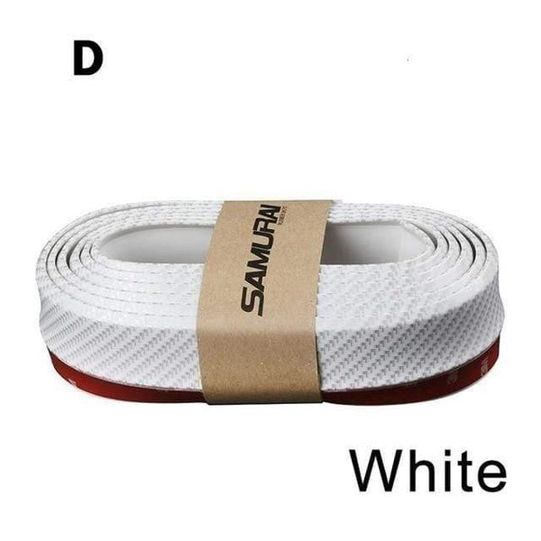 Planet Gates D White 2.5M Front Car Bumper Protector Rubber Car Protector Front Bumper Guards Lip Mouldings Splitter Chin Body Auto Bumper Exterior