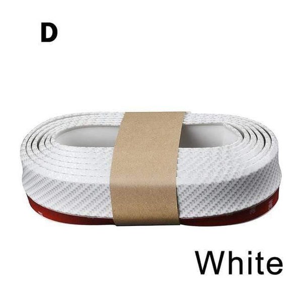 Planet Gates D WHITE Car Universal Front Bumper Lip  Carbon Fiber Rubber Splitter Chin Spoiler side Skirt Rubber Anti Scratch Protector Body Kit Trim