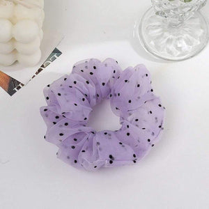 Women Fashion Hair Accessories Satin Hair Scrunchies Elastic Hair  Scrunchy Hair Ties Girls Chiffon Ponytail Holder Purple Lover