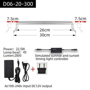 Aquarium Plant grow LED light A series mini nano brief aquarium water plant fish tank metal bracket sunrise sunset