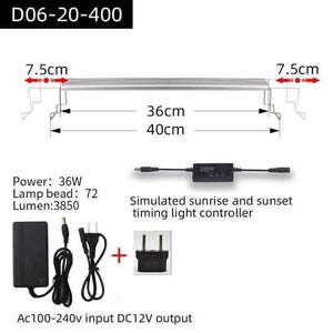 Aquarium Plant grow LED light A series mini nano brief aquarium water plant fish tank metal bracket sunrise sunset