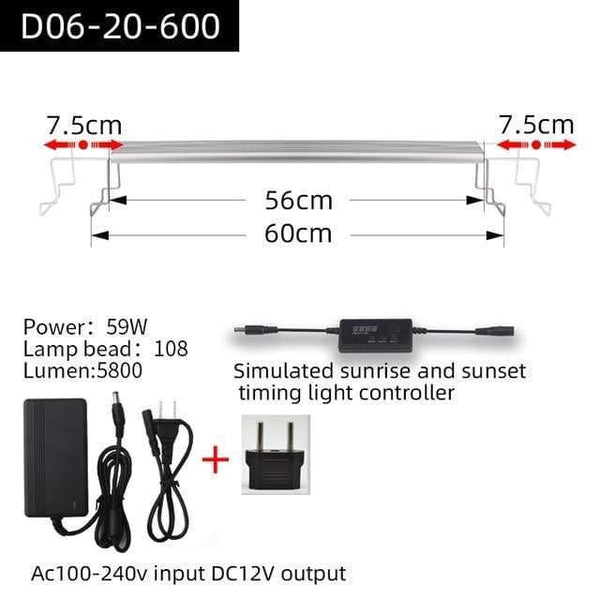 Aquarium Plant grow LED light A series mini nano brief aquarium water plant fish tank metal bracket sunrise sunset