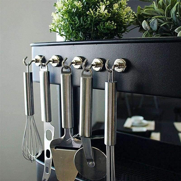 Planet Gates D10 6 Pcs  Strong Magnetic Hooks Magnetic Hook Holder for Storage and Organization Home Kitchen Wall Holder Hook Hanging