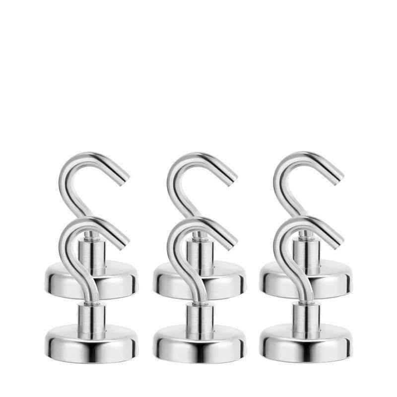 Planet Gates D12 6 Pcs Strong Magnetic Hooks Kitchen Wall Hold Magnet Hooks for Storage and Organization Home Kitchen Accessories