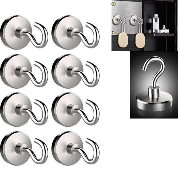 Planet Gates D12 6 Pcs Strong Magnetic Hooks Kitchen Wall Hold Magnet Hooks for Storage and Organization Home Kitchen Accessories