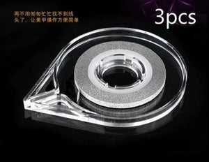 Planet Gates D136-3pcs White ABS Double Layer French Powder Box Recycled Nail Powder Storage Box Portable Infiltration Powder Container Nail Tool D302