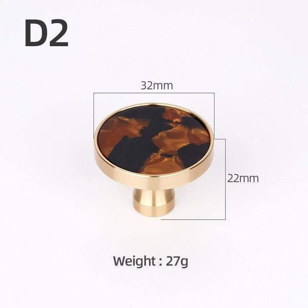 Brass Furniture Handles Elegant Door Knobs and Handles for Cabinet Kitchen Cupboard Drawer Pulls Wall Hanging Hooks Shell Resin
