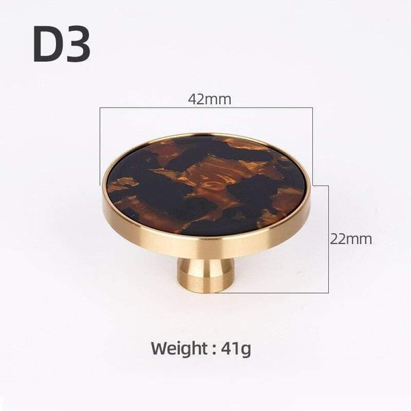 Brass Furniture Handles Elegant Door Knobs and Handles for Cabinet Kitchen Cupboard Drawer Pulls Wall Hanging Hooks Shell Resin