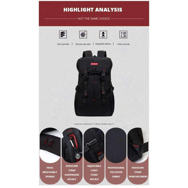 Planet Gates Daily Leisure 40L Bag Travel Backpack Sports Bags Hiking Backpacks Nylon Bag Waterproof Camping Backpacks in Rucksack