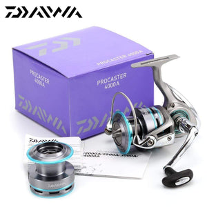 Planet Gates DAIWA PROCASTER 2000A 2500A 3000A 4000A Spinning Fishing Reel 7BB Folding Handle Saltwater Carp Free Metal Spare Spool Tackle