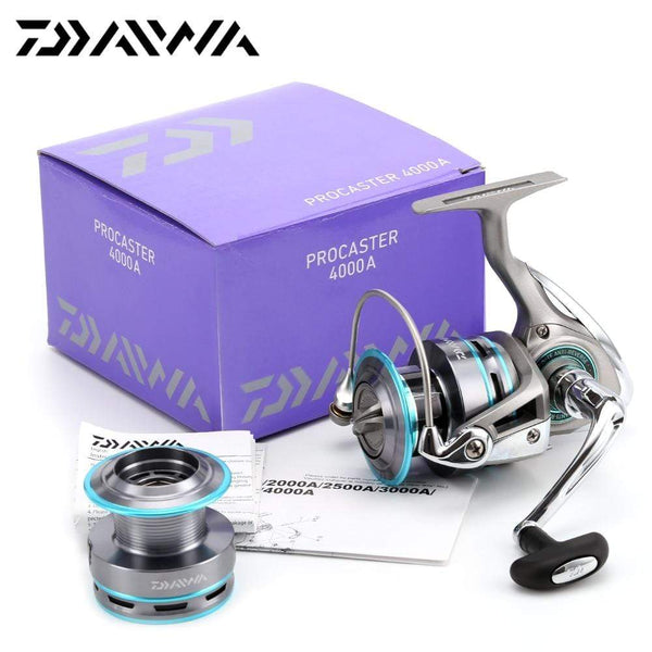 Planet Gates DAIWA PROCASTER 2000A 2500A 3000A 4000A Spinning Fishing Reel 7BB Folding Handle Saltwater Carp Free Metal Spare Spool Tackle