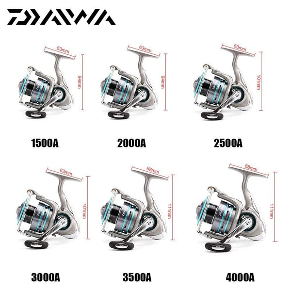 Planet Gates DAIWA PROCASTER 2000A 2500A 3000A 4000A Spinning Fishing Reel 7BB Folding Handle Saltwater Carp Free Metal Spare Spool Tackle