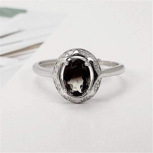 Planet Gates Dark 925 Sterling Silver Ring S925 Genuine Pure Silver Blue Purple Amethyst Gem Stone OL Luxury Diamond Rings