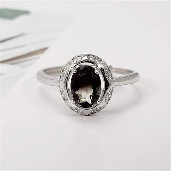 Planet Gates Dark 925 Sterling Silver Ring S925 Genuine Pure Silver Blue Purple Amethyst Gem Stone OL Luxury Diamond Rings