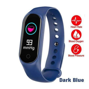 Planet Gates dark blue 1 Smart Bracelet Color Screen Fitness Tracker IP67 Waterproof Blood Pressure Heart Rate Monitor Smart Band For Android IOS
