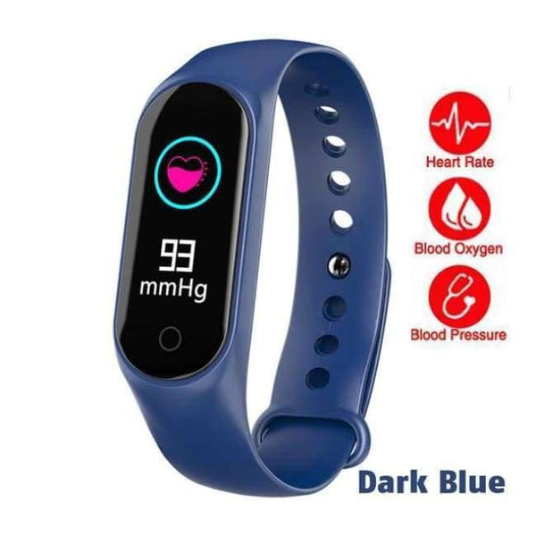 Planet Gates dark blue 1 Smart Bracelet Color Screen Fitness Tracker IP67 Waterproof Blood Pressure Heart Rate Monitor Smart Band For Android IOS