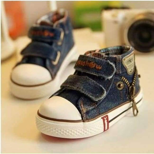 Planet Gates Dark blue / 4 Spring Canvas Children Shoes Boys Sneakers Brand Kids Shoes for Girls Jeans Denim Flat Boots Baby Toddler Shoes