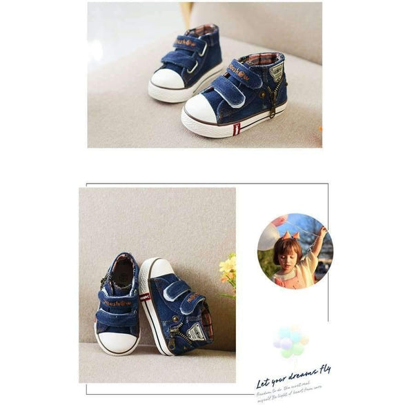 Planet Gates Dark blue / 4 Spring Canvas Children Shoes Boys Sneakers Brand Kids Shoes for Girls Jeans Denim Flat Boots Baby Toddler Shoes