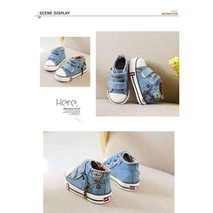 Spring Canvas Children Shoes Boys Sneakers Brand Kids Shoes For Girls Jeans Denim Flat Boots Baby Toddler Shoes