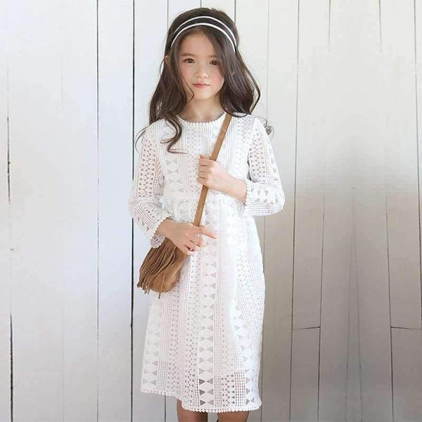 Planet Gates dark blue / 4T Girls Lace Dress Long Sleeve Fall Winter Little Girl Dress 4 5 6 7 8 9 10 11 12 years Kids Princess Dress Teenage Girls Clothing