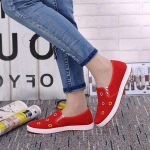 Planet Gates Dark Blue / 5 Women's Vulcanize Shoes Geometric Round Toe Casual Shoes Embroider Women Flats For Spring Autumn Summer Big Size 36-41 8H0095