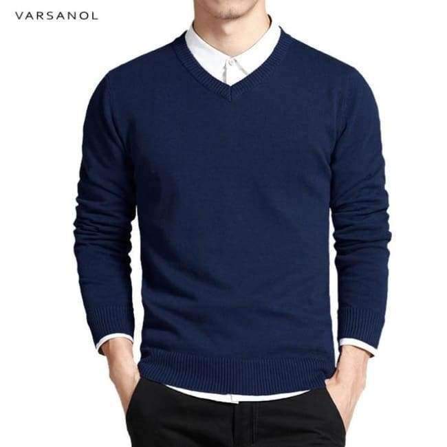 Planet Gates Varsnaol New Brand Sweater Men V-Neck Solid Slim Fit Knitting Mens Sweaters Cardigan Male 2018 Autumn Fashion Casual Tops Hots
