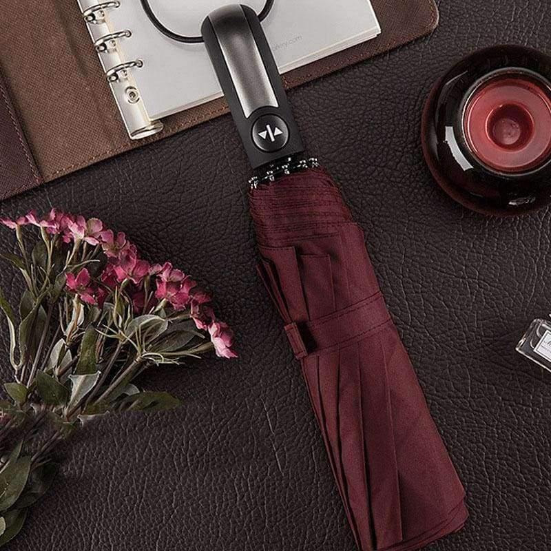 Planet Gates dark blue Automatic oversize reinforced umbrella three folding male female parasol Umbrella rain women Windproof business Umbrella