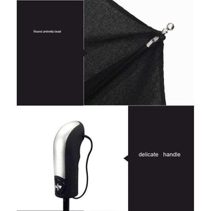 Planet Gates dark blue Automatic oversize reinforced umbrella three folding male female parasol Umbrella rain women Windproof business Umbrella