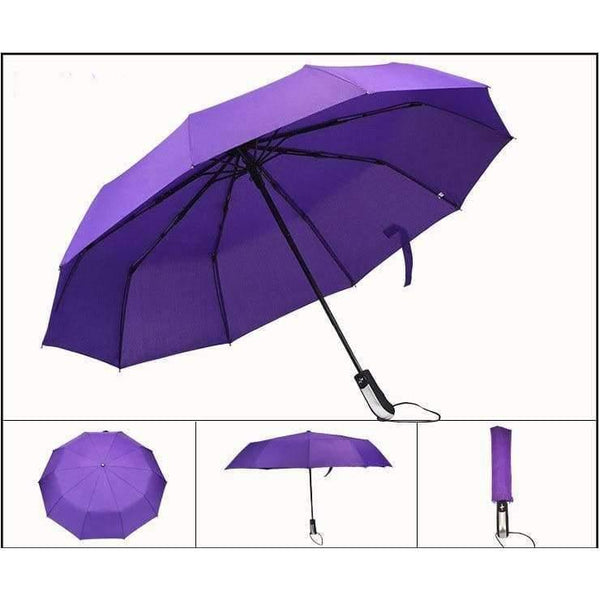 Planet Gates dark blue Automatic oversize reinforced umbrella three folding male female parasol Umbrella rain women Windproof business Umbrella