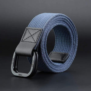 Canvas Belt Men Designer Belt Trap Double-ring Buckle Male Casual Solid Knitted Jean Belts Dropshiping