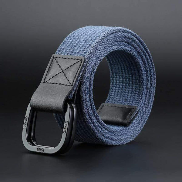 Canvas Belt Men Designer Belt Trap Double-ring Buckle Male Casual Solid Knitted Jean Belts Dropshiping