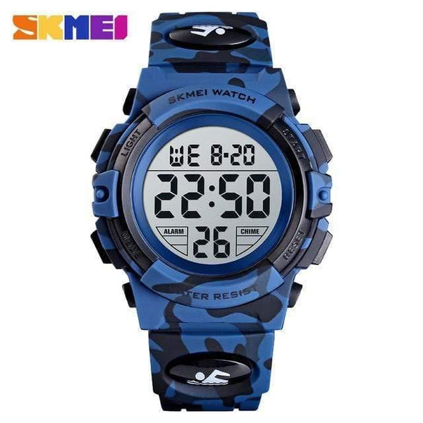 Planet Gates Dark blue camouflage Fashion Kids Watches Sport Children's Watch 5bar Waterproof Colorful Lights 12/24Hour Camouflage relogio infantil 1548 Boy