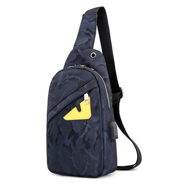 Planet Gates Dark Blue Chest Bag Travel Male Chest Bag Men's Messenger Bag Multi-function Waterproof Shoulder Bags