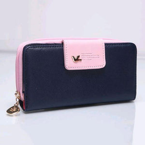 Planet Gates dark blue Fashion Ladies Purses Brand Wallet Women Long Zipper Coin Purse Women Wallets Pu Leather Card Holder Colorful Clutch Female