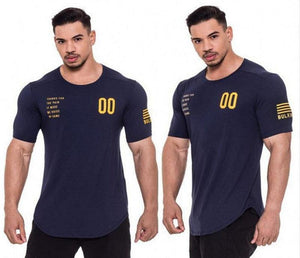 Men Summer Gyms Fitness Workout Bodybuilding T-shirt Short Sleeve Cotton T Shirt Male Casual Fashion Patchwork Tee Tops Clothing