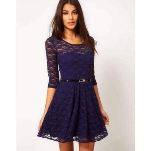 Planet Gates Dark Blue / L Summer Sexy Lace Party Gown Dress Girls Sweet Princess Evening Short Dresses