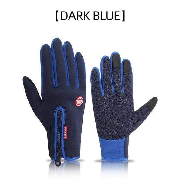 Planet Gates DARK BLUE / L Winter Warm Cycling Gloves Fitness High-quality Men Women  Windproof Bike Motorcycle Fishing Gloves Full Finger Touchscreen Ski