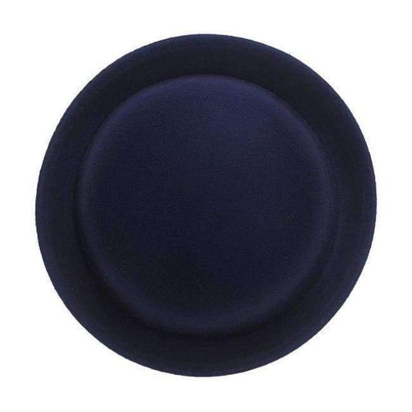 Planet Gates Dark blue / m 56 58cm YIFEI  Autumn Winter Women Fedora Hat Classical Cap Chapeau Femme Imitation Wool Cap Women's Hats Cute Solid Black Bowler Hat