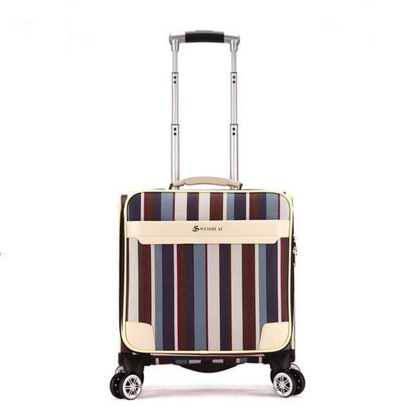 Planet Gates dark blue Quality 16 inch Travel Suitcase Women Trolley Travel Bags Spinner Wheels Student Rolling Luggage Boarding Travel Luggage