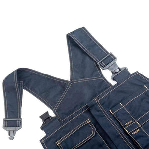 Planet Gates dark blue / S Men Women Work Coveralls Multi-functional Pockets Repairman strap Jumpsuits Pants Top quality Workwear Uniforms