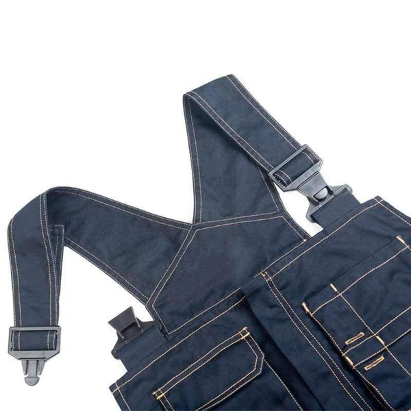 Planet Gates dark blue / S Men Women Work Coveralls Multi-functional Pockets Repairman strap Jumpsuits Pants Top quality Workwear Uniforms