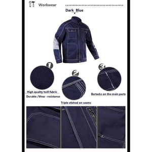 Planet Gates dark blue / S Men Workwear Jacket High quality Multi pockets Long-sleeved Work clothes uniforms Male mechanic construction Working Jackets