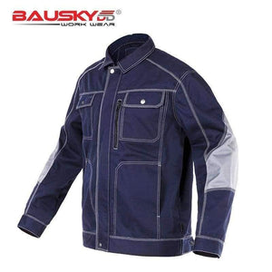 Planet Gates dark blue / S Men Workwear Jacket High quality Multi pockets Long-sleeved Work clothes uniforms Male mechanic construction Working Jackets